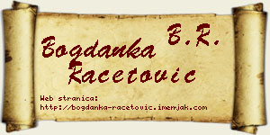 Bogdanka Račetović vizit kartica